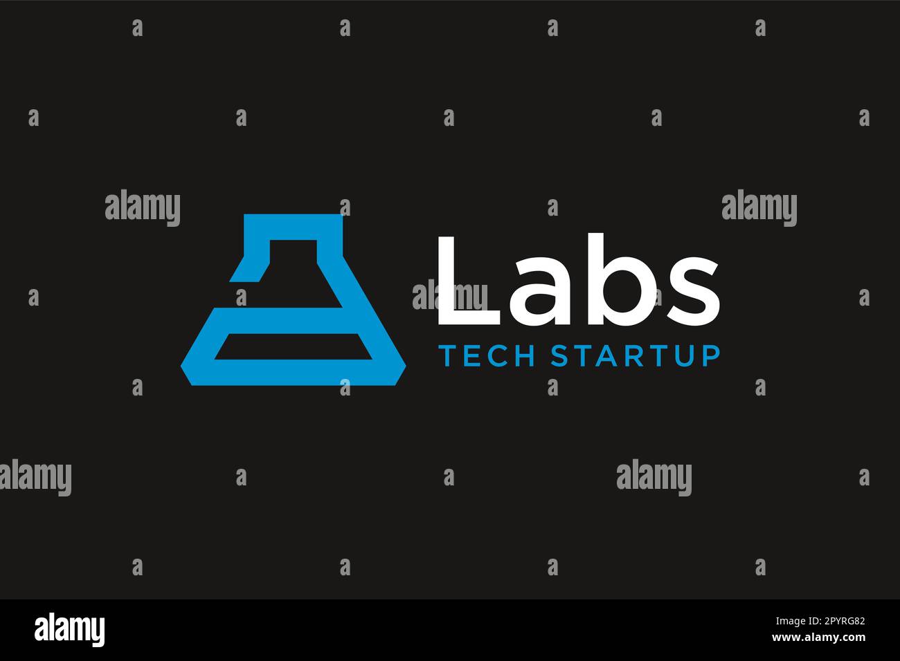 Logo lettre D monogramme. pour la technologie des sciences de laboratoire Illustration de Vecteur