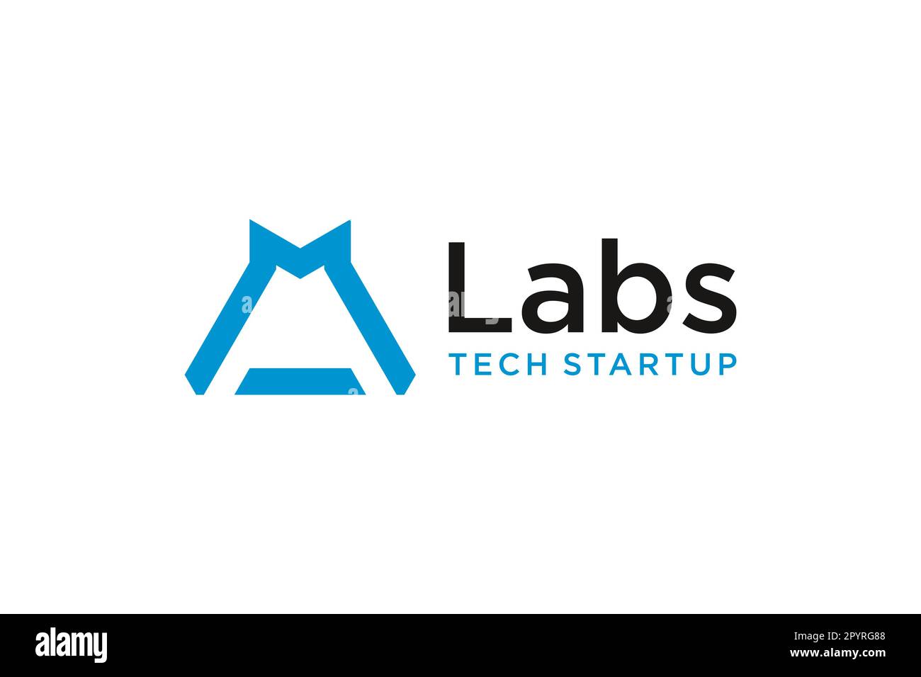 Logo lettre M monogramme. pour la technologie des sciences de laboratoire Illustration de Vecteur