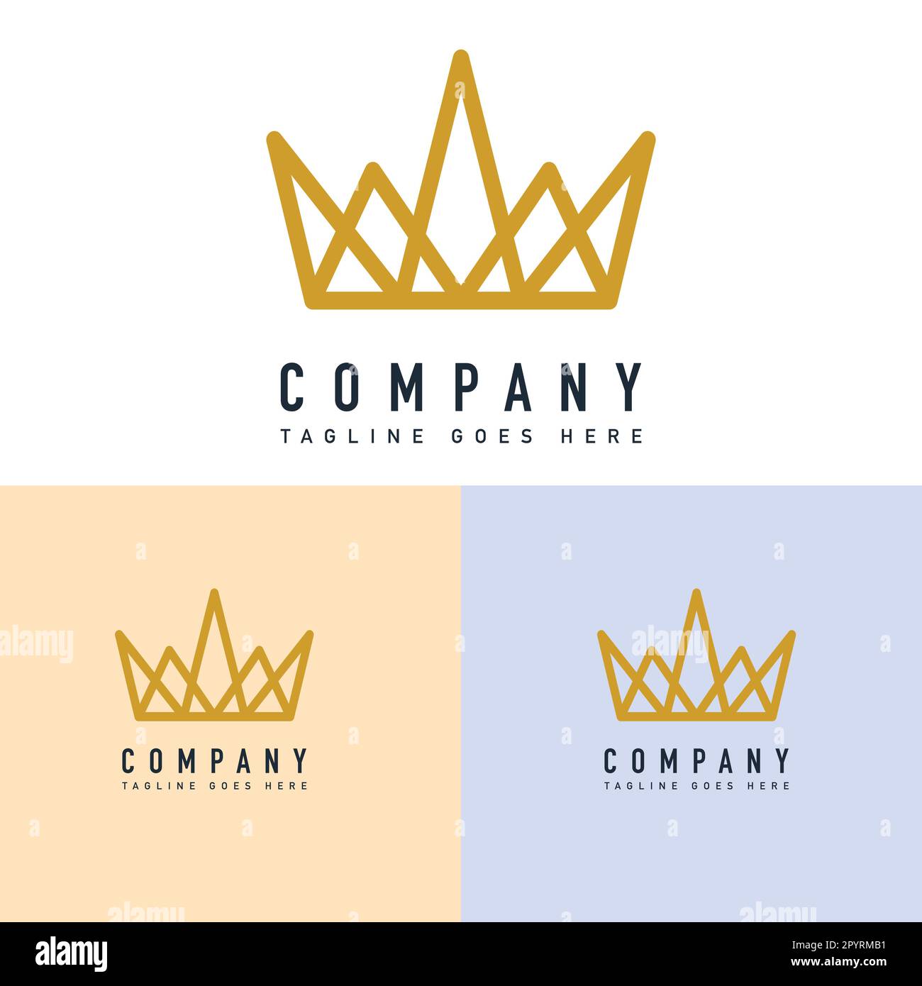 Logo Crown. Modèle de logotype royal de luxe. Illustration vectorielle. Illustration de Vecteur