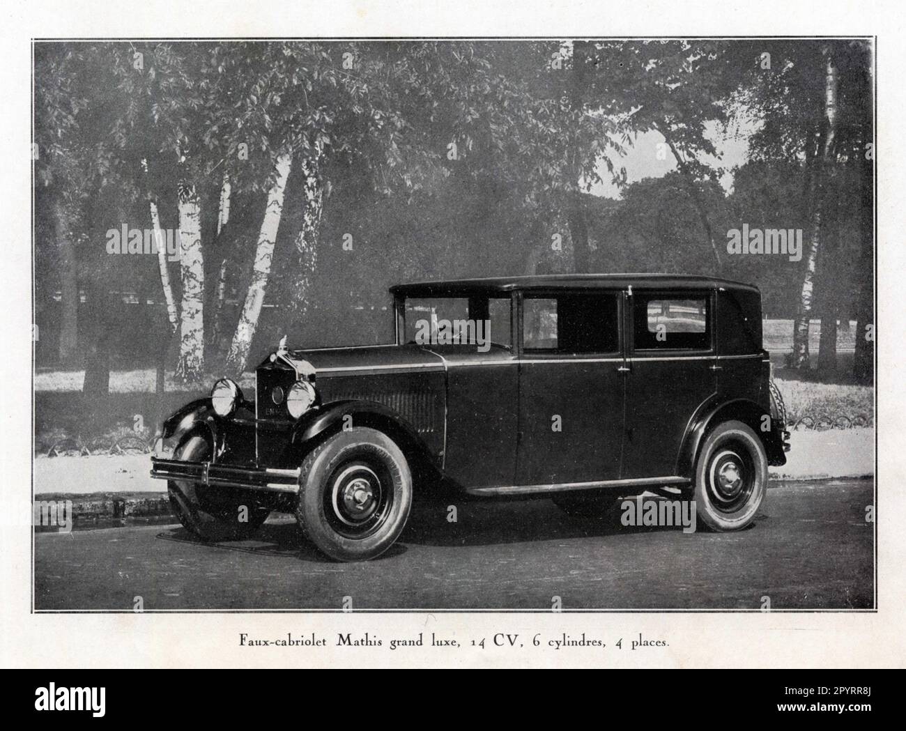 FAUX-CABRIOLET MATHIS GRAND LUXE, 14 CV, 6 CYLINDRES, 4 PLACES. 1929 Banque D'Images