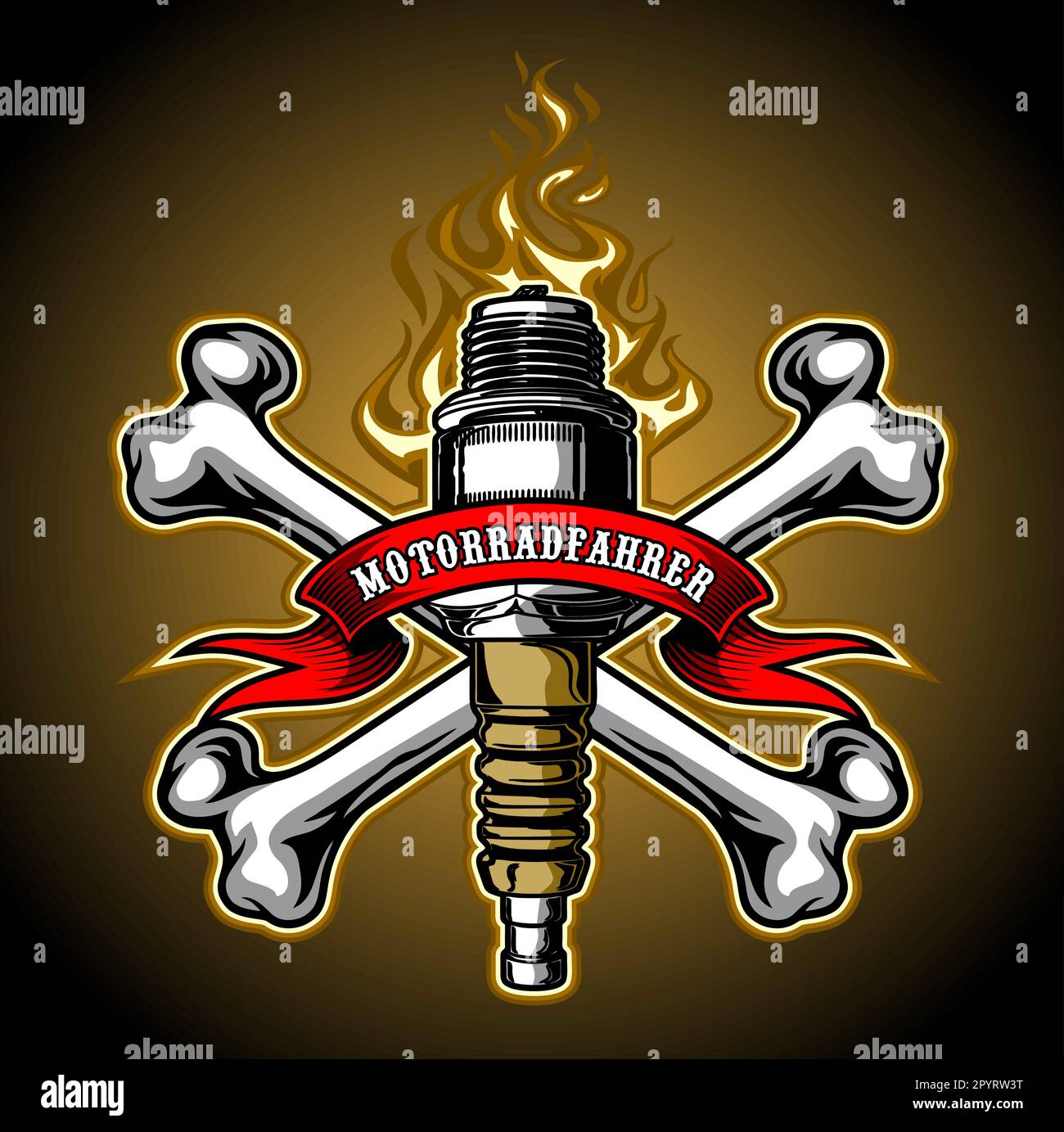 bouchons et os Illustration de Vecteur