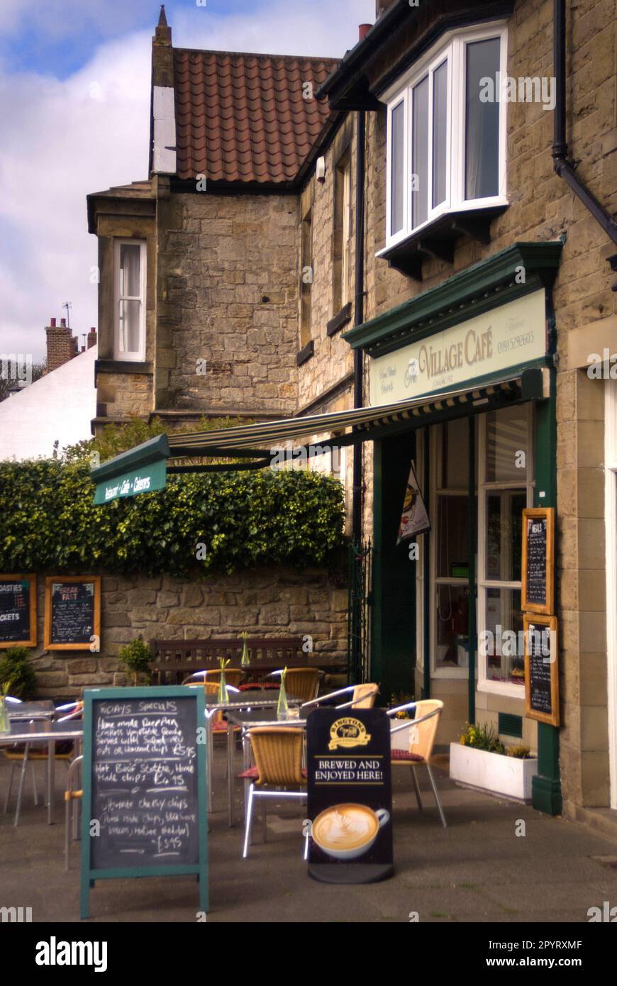 Le Village Cafe, Whitburn, South Tyneside Banque D'Images