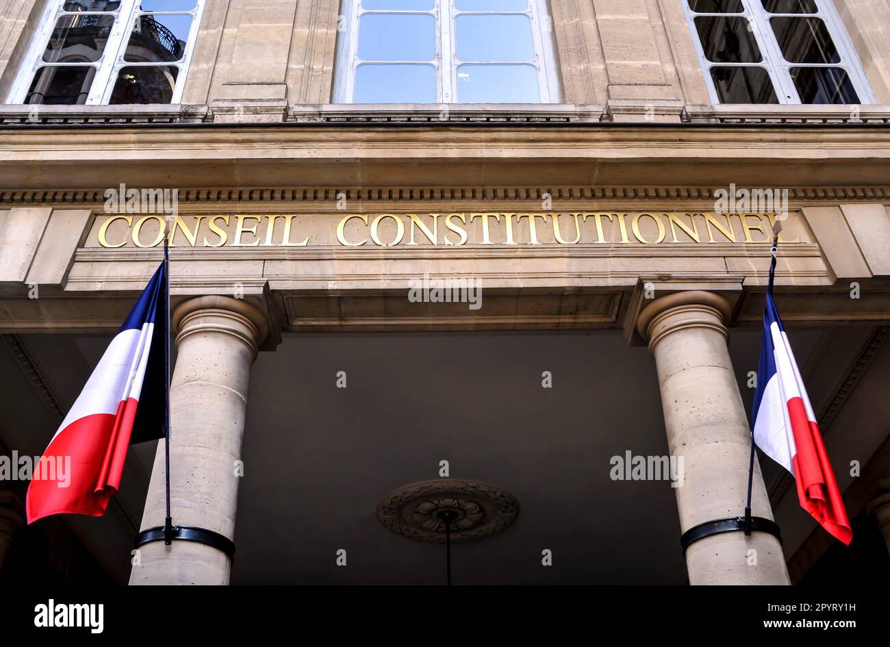 FRANCE. PARIS (75) 1ST ARRONDISSEMENT. SIÈGE DU CONSEIL CONSTITUTIONNEL, RUE MONTPENSIER Banque D'Images
