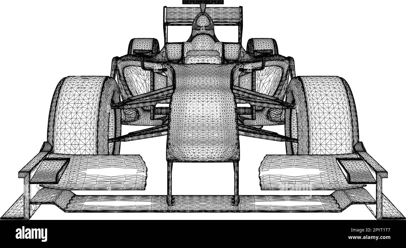 Vecteur voiture de course. Illustration isolée sur fond blanc. Illustration vectorielle d'une voiture de sport de course. Illustration de Vecteur
