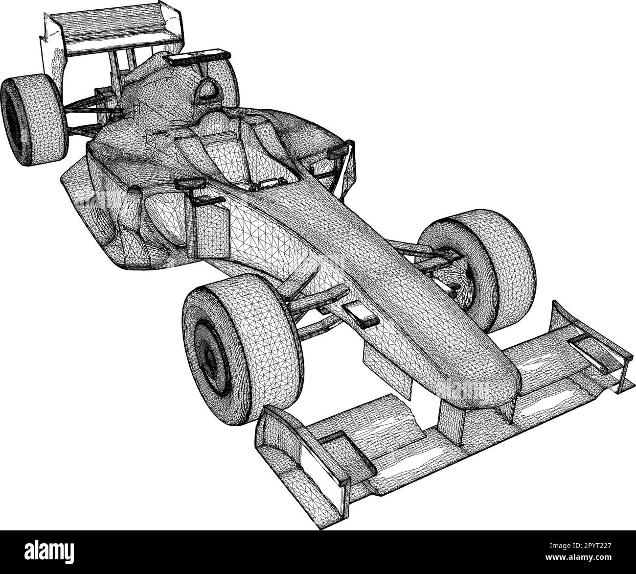 Vecteur voiture de course. Illustration isolée sur fond blanc. Illustration vectorielle d'une voiture de sport de course. Illustration de Vecteur