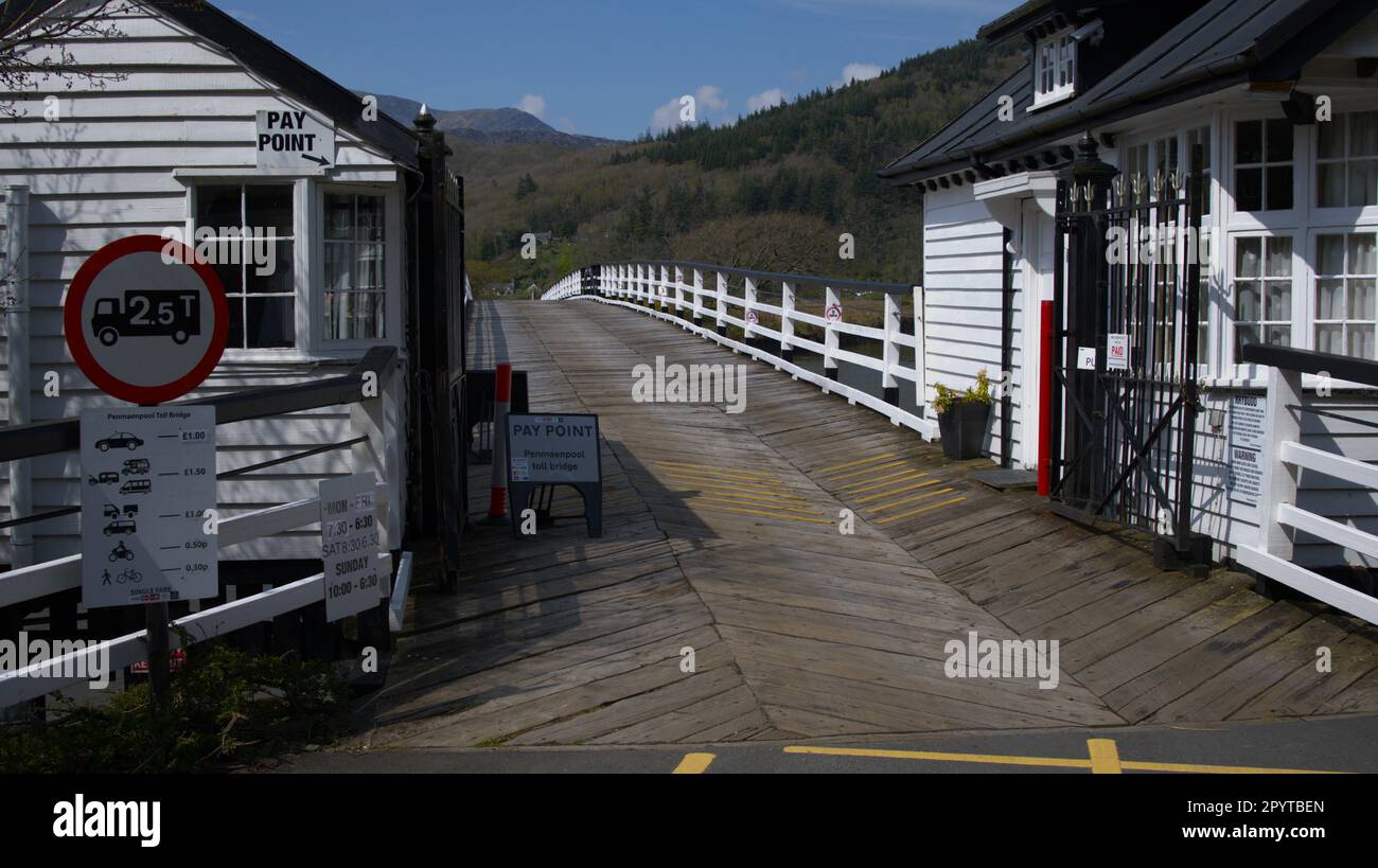 Pont à péage de Penmaenpool, Gwynedd PAYS DE GALLES Royaume-Uni Banque D'Images