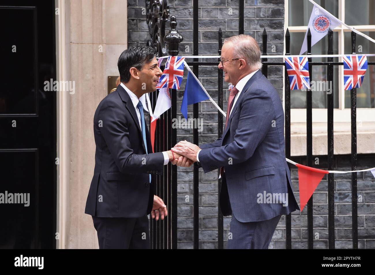 Londres, Angleterre, Royaume-Uni. 5th mai 2023. Le Premier ministre britannique SUNAK accueille le Premier ministre australien, ANTHONY ALBANESE, à Downing Street. (Credit image: © Thomas Krych/ZUMA Press Wire) USAGE ÉDITORIAL SEULEMENT! Non destiné À un usage commercial ! Banque D'Images