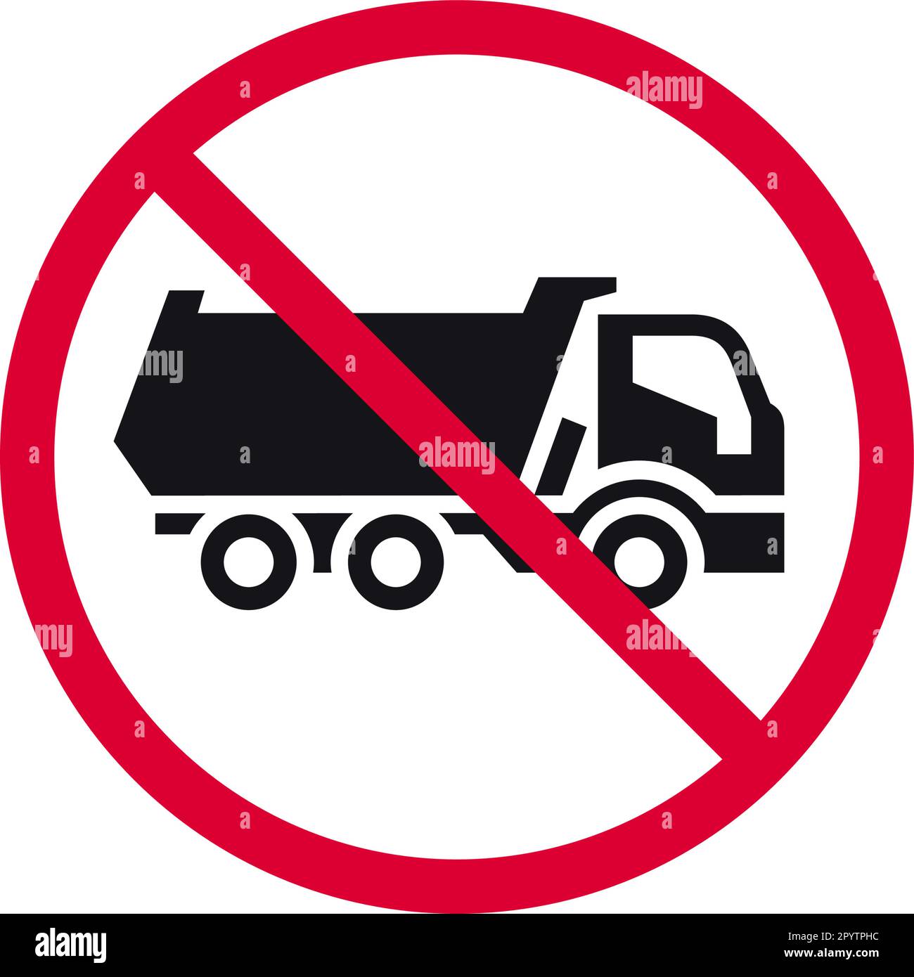 Pas de déchargement de fret interdit, camion de vidage interdit autocollant rond moderne, illustration vectorielle Illustration de Vecteur