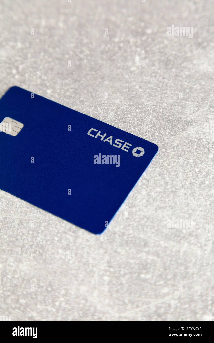 Carte de débit de remboursement Blue Chase Bank Banque D'Images