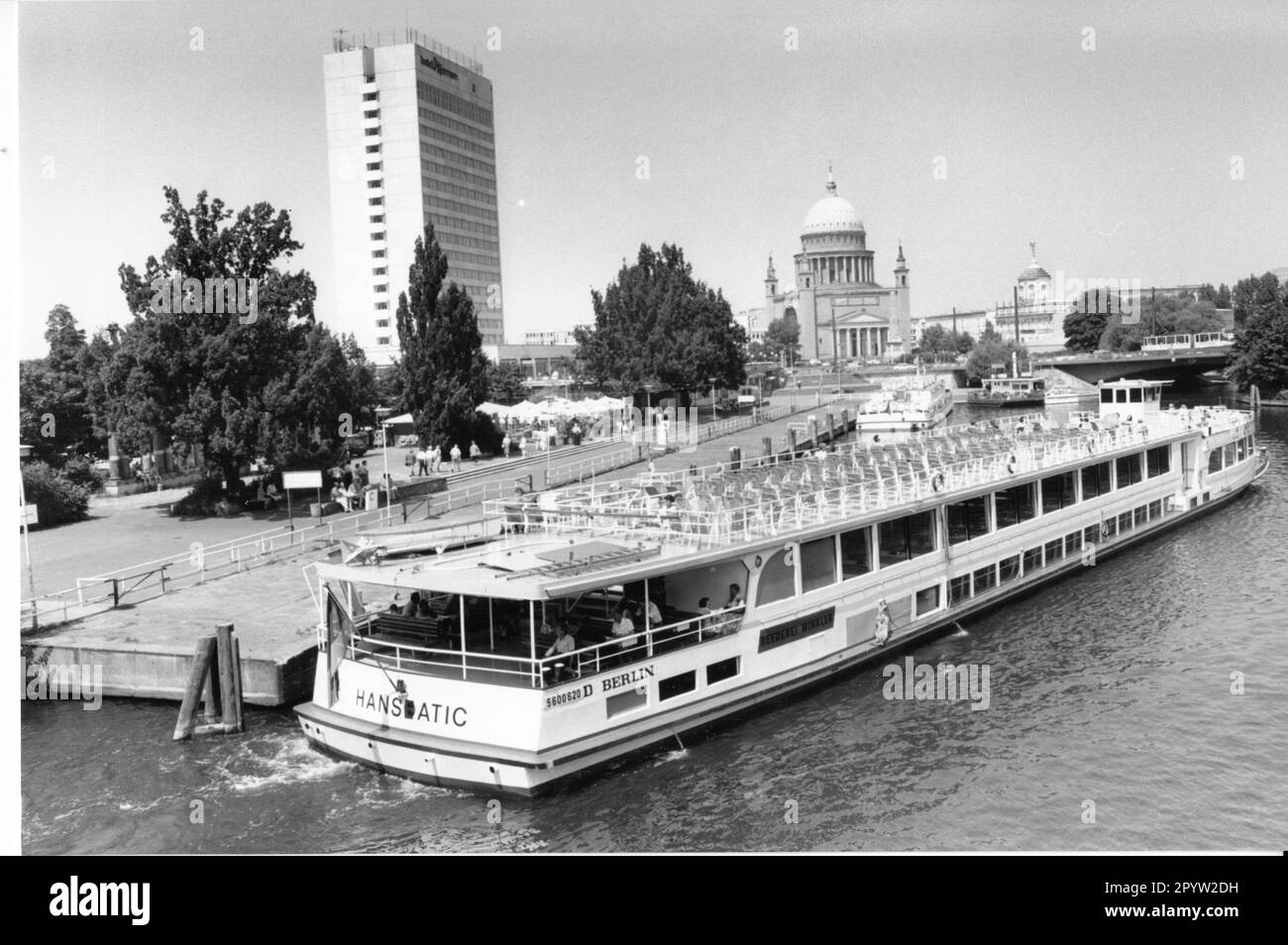 Potsdam White Fleet amarre port juillet 1995 photo: MAZ/Christel Köster [traduction automatique] Banque D'Images