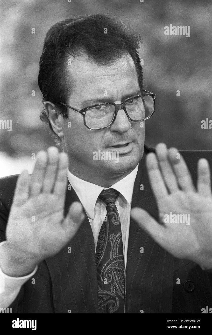 Allemagne, Bonn, 27.09.1991. Archive: 28-76-05 pour votre archive! Photo: Klaus Kinkel, Ministre fédéral des Affaires étrangères [traduction automatique] Banque D'Images
