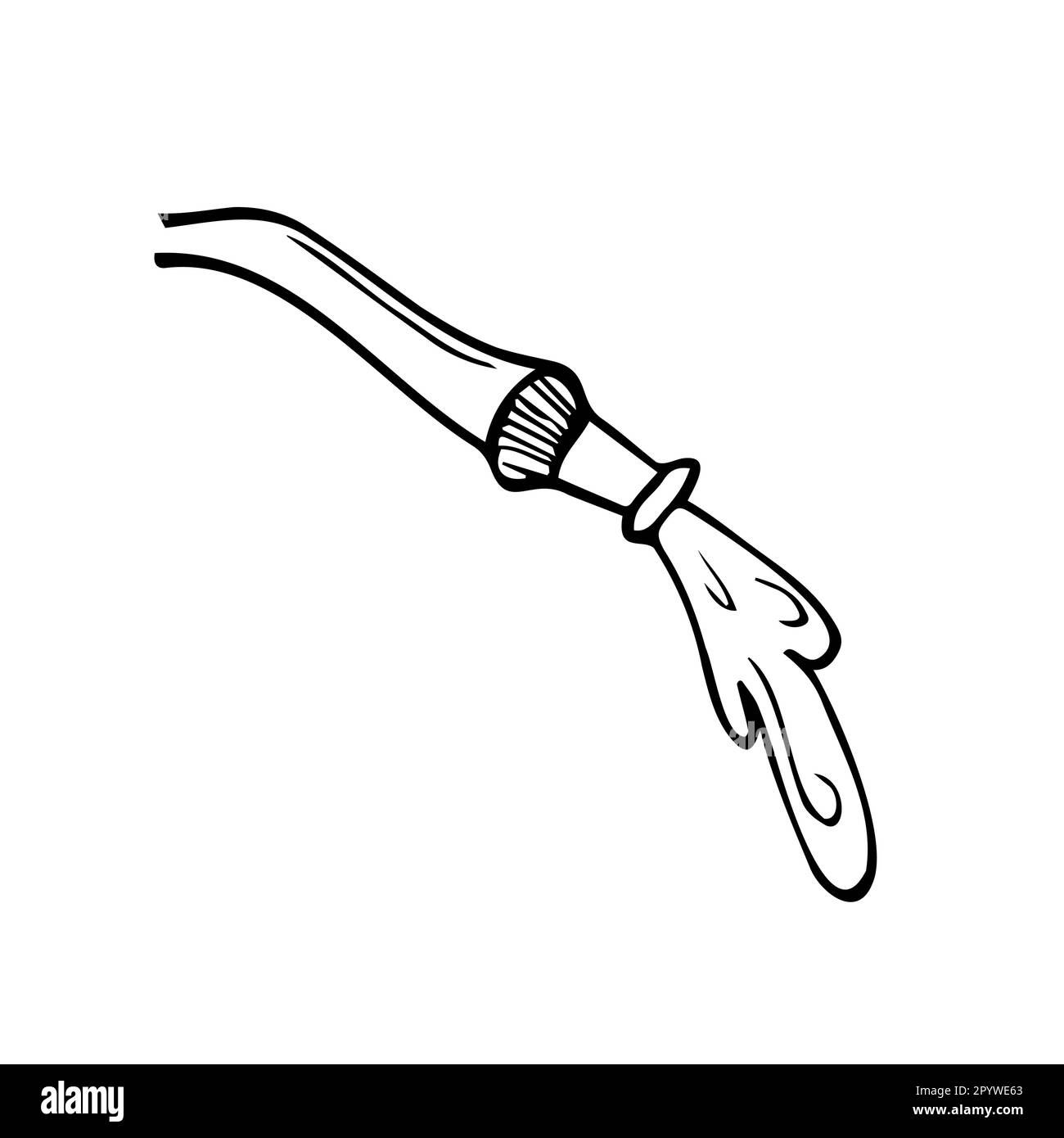 Illustration du tuyau d'arrosage, équipement de jardin pour l'irrigation et l'arrosage des plantes, outil agricole pour le jardinage et l'agriculture Illustration de Vecteur