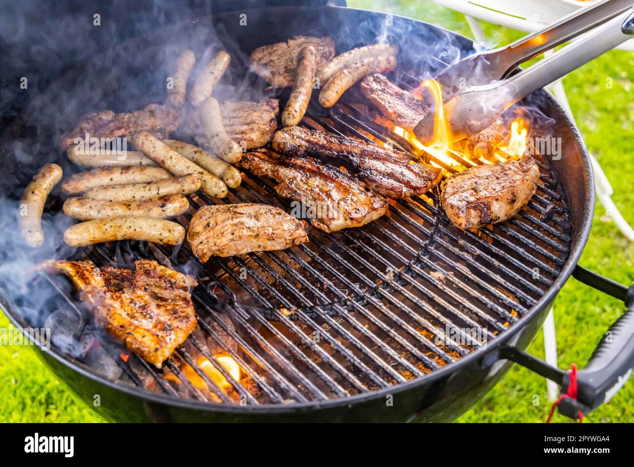 Pince à Barbecue Teemando En Bois De Cerisier 30cm - Pour Saucisses, Steaks Et Légumes