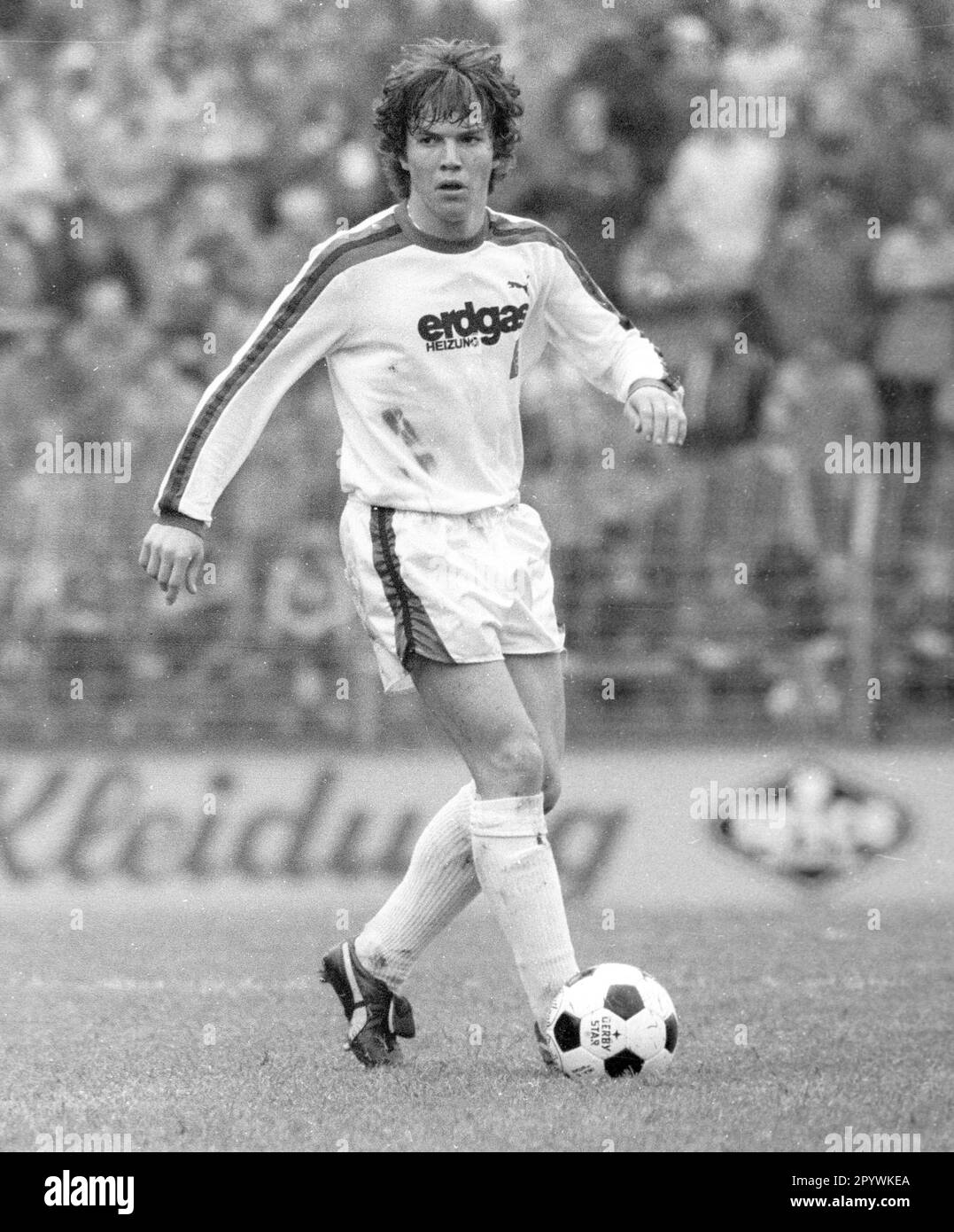 Borussia Mönchengladbach - Borussia Dortmund / 26.04.1980 / Lothar Matthäus action , Cropped , image unique pour un usage journalistique seulement! Réservé à un usage éditorial ! [traduction automatique] Banque D'Images