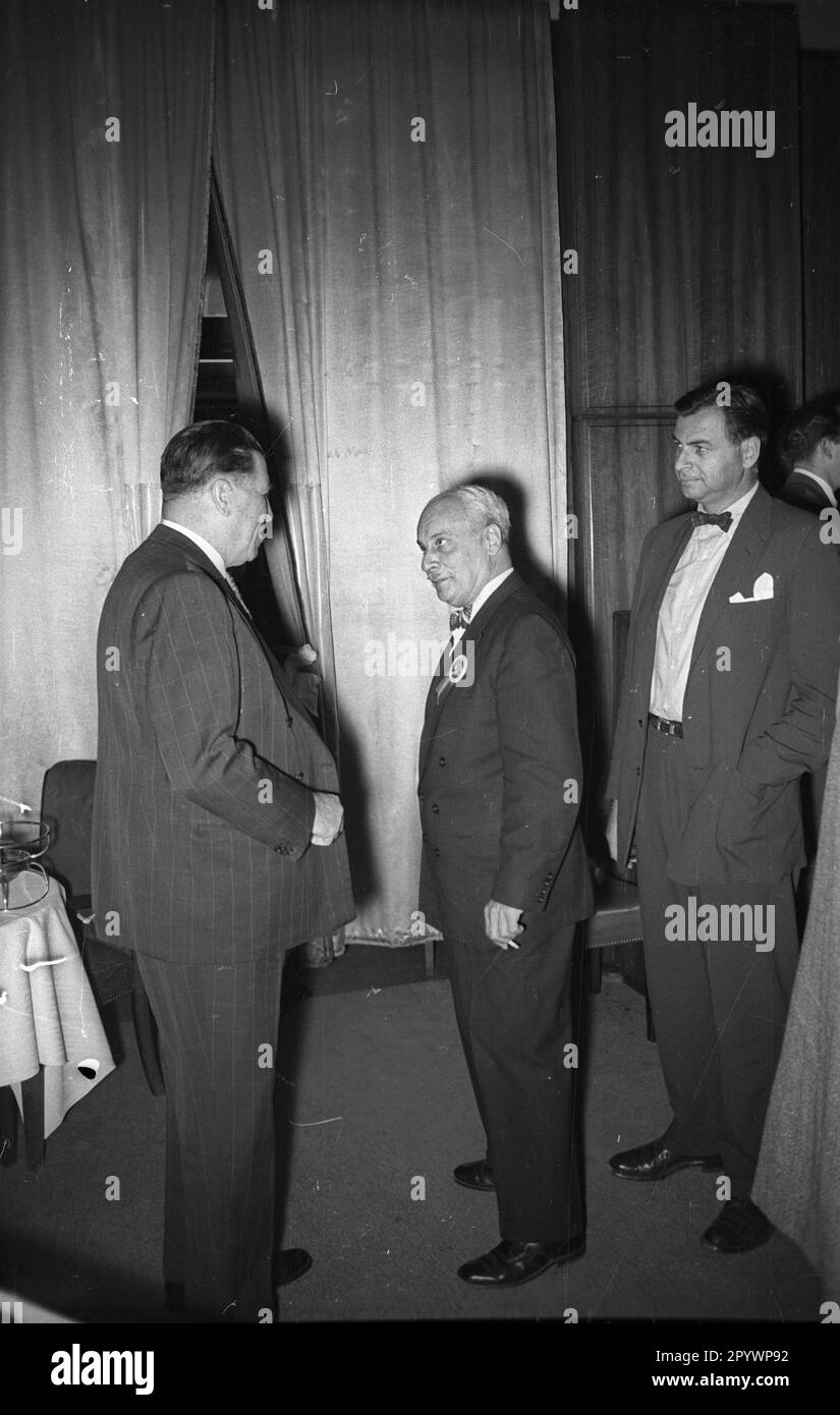 Réunion de la Chambre de commerce américaine (AHK) à l'Hôtel Kempinski à Berlin, octobre 1955. Banque D'Images