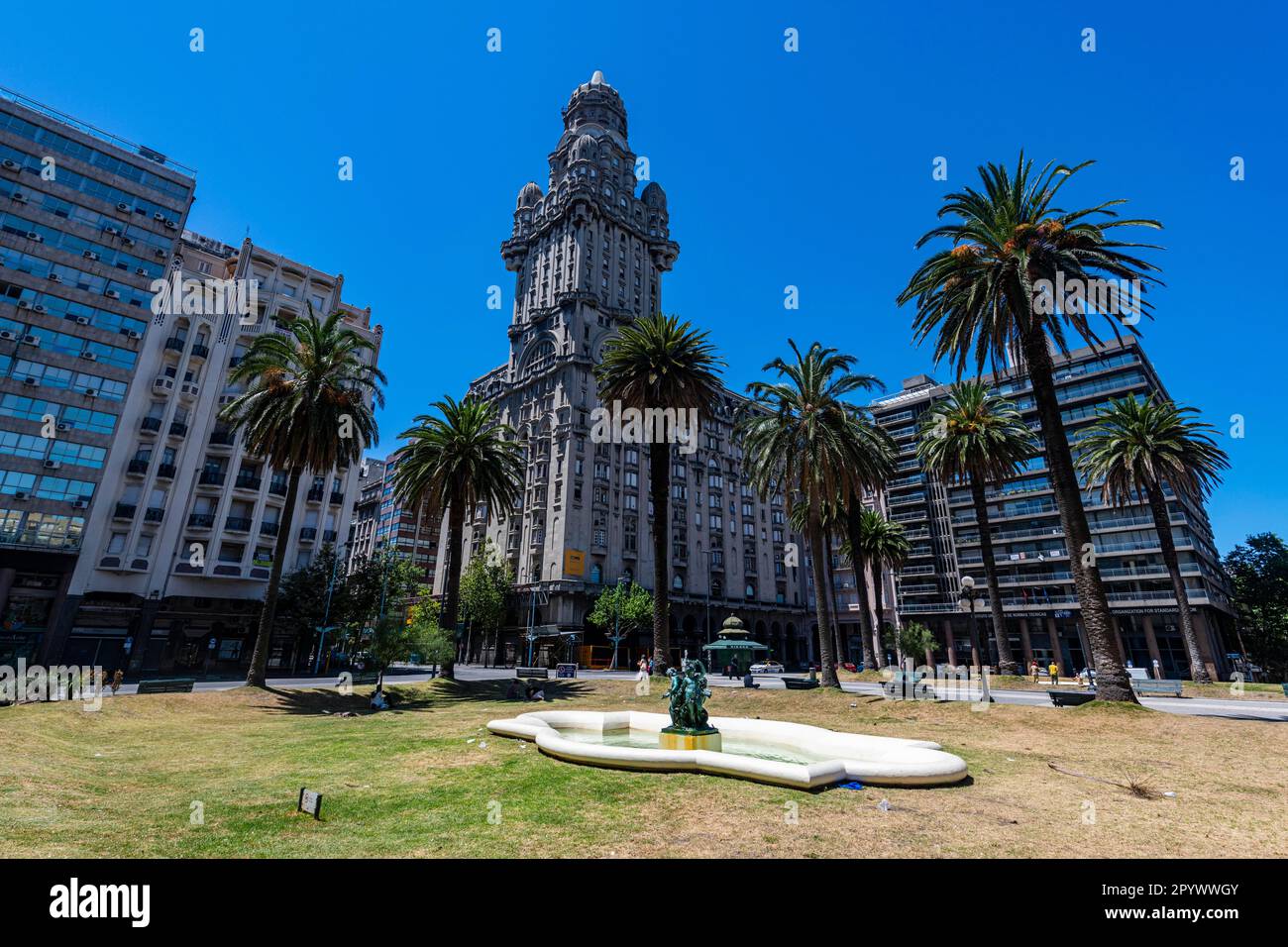 Place de l'indépendance, Montevideo, Uruguay Banque D'Images