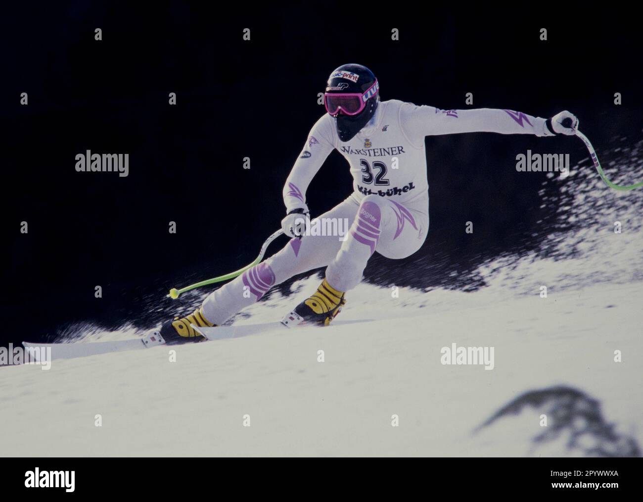 Coupe du monde de ski alpin 1990/1991 Kitzbuehel Training 10.01.1991 Markus WASMEIER (Allemagne) PHOTO: WEREK Pressebildagentur xxNOxMODELxRELEASExx [traduction automatique]- AUTRICHE OUT Banque D'Images