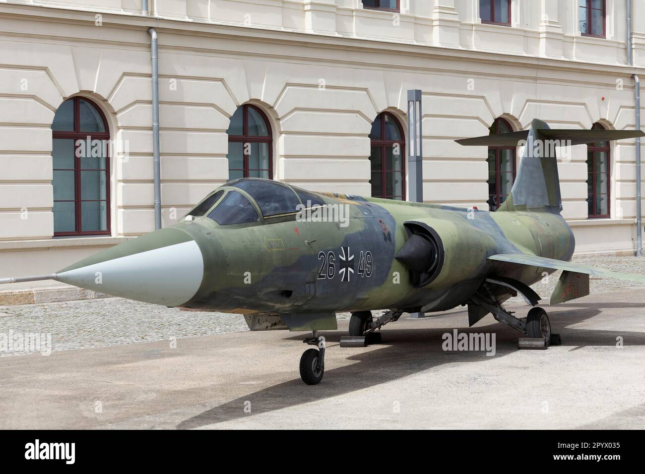 Lockheed F-104 Starfighter, avion de chasse à un seul moteur, Musée d'histoire militaire des forces armées allemandes, Dresde, Saxe, Allemagne Banque D'Images
