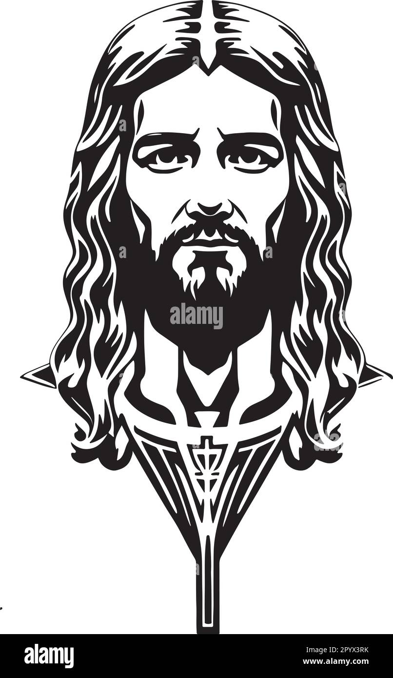 Grand et puissant vecteur d'art de jésus-christ Illustration de Vecteur