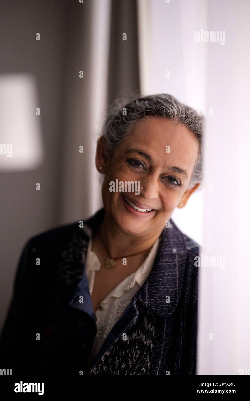 L'écrivain indien Arundhati Roy photographié à Stockholm, Suède, 23 mars 2023.photo: Roger Turesson / DN / TT/ code 3518 Banque D'Images
