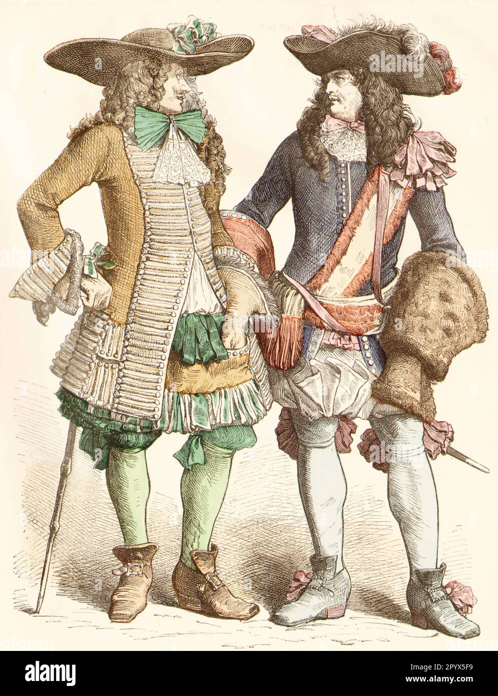 Noble et officier au 17th siècle dans l'uniforme et les vêtements contemporains. [traduction automatique] Banque D'Images