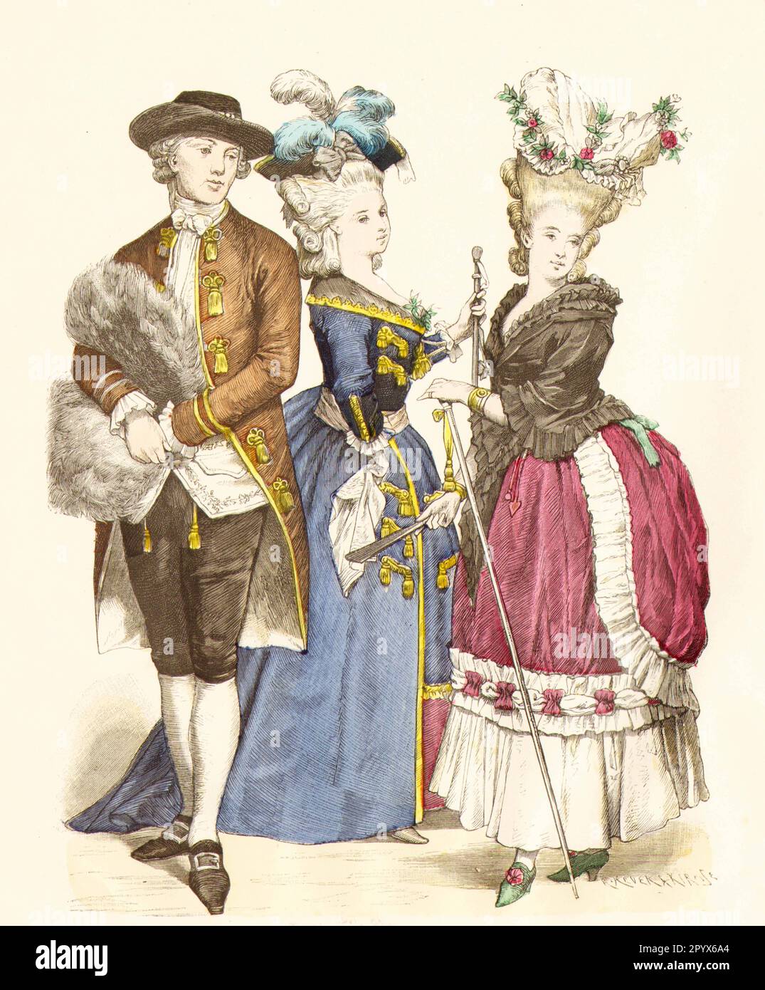 Robe de chambre française en robe de court contemporaine, env. 1770-1790. [traduction automatique] Banque D'Images