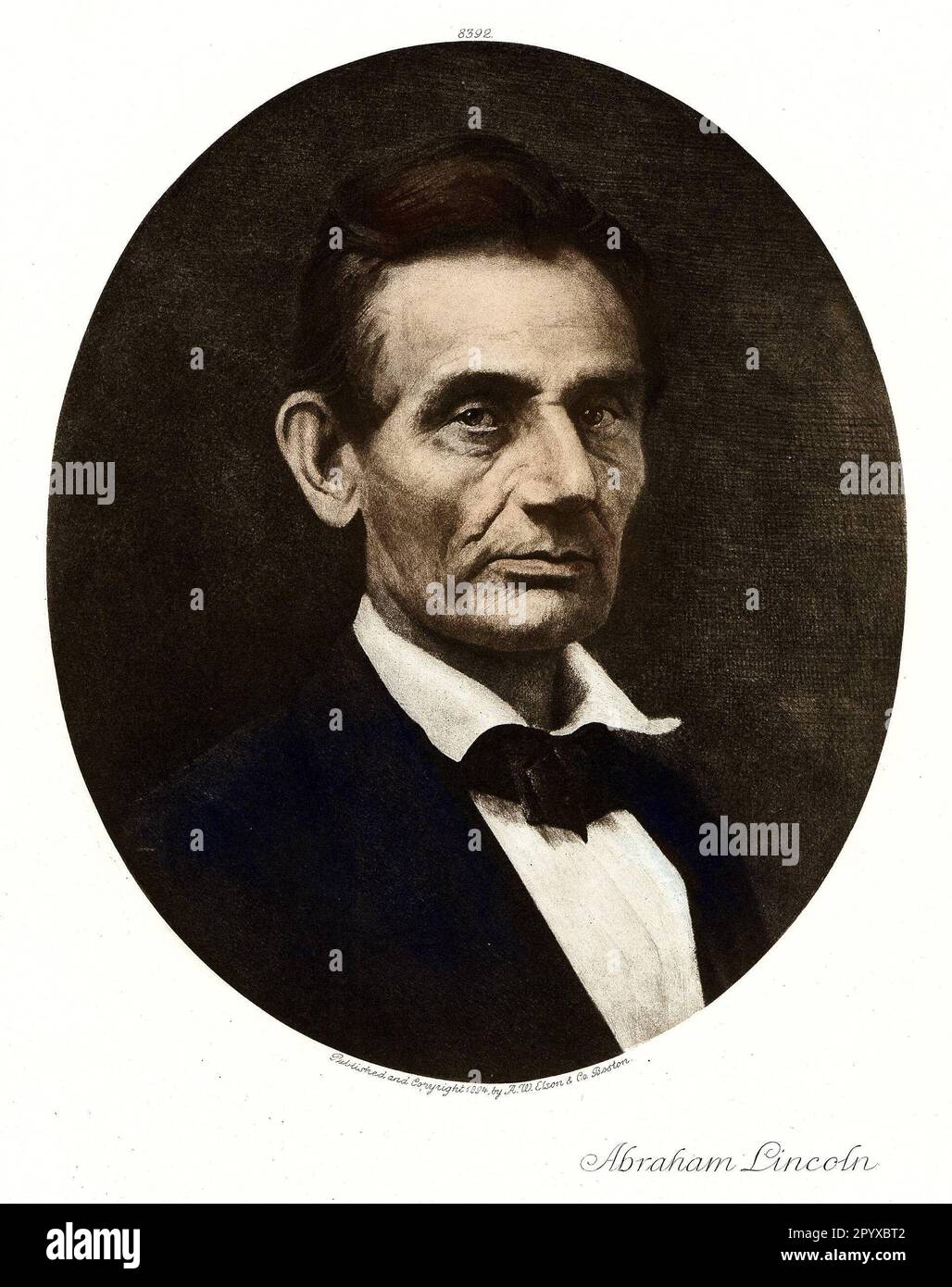 Abraham Lincoln (1809-1865), 16th Président des États-Unis. Peinture de 1894. Photo: Heliogravure, Corpus Imaginum, Collection Hanfstaengl. [traduction automatique] Banque D'Images