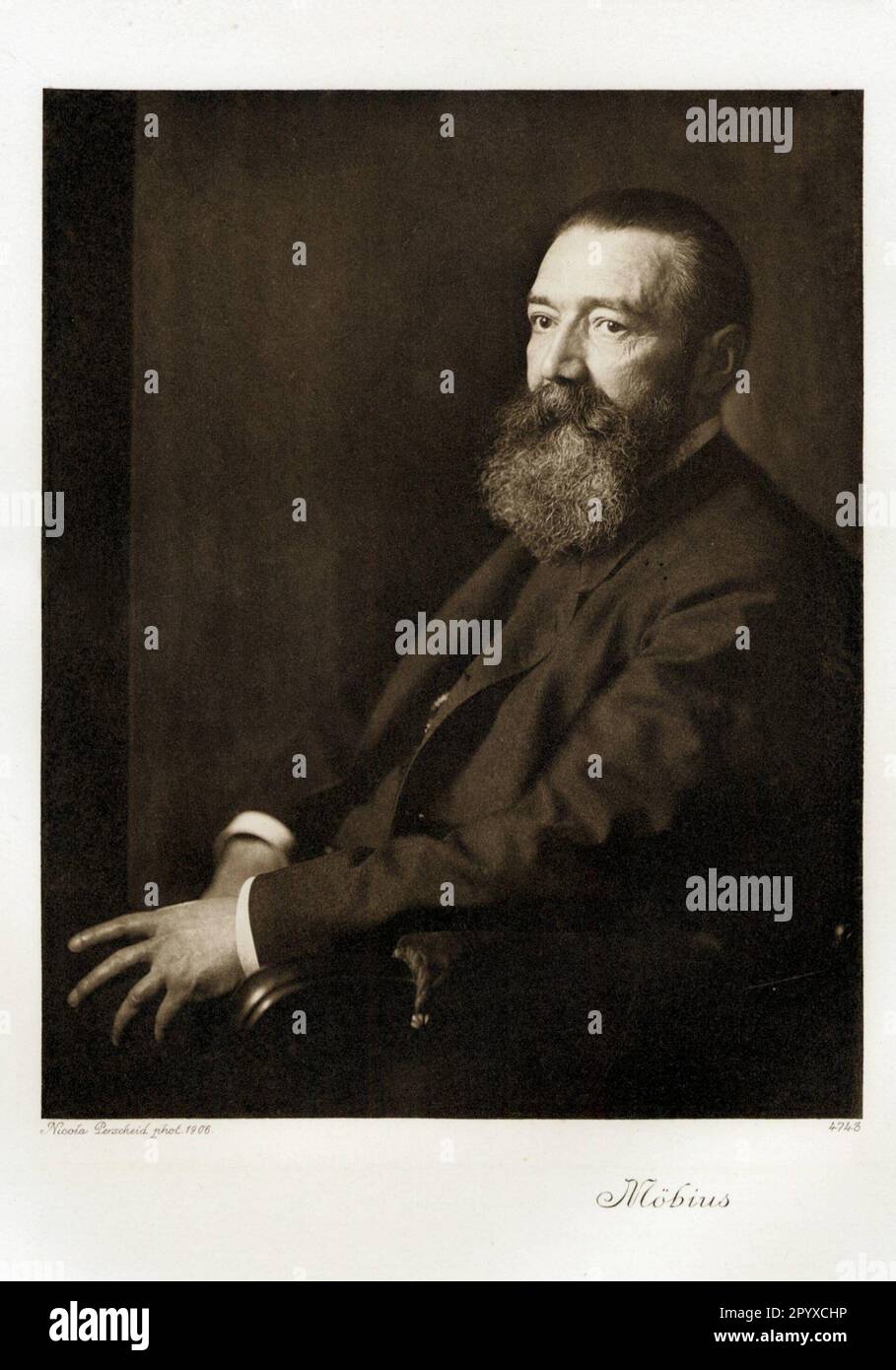 Paul Möbius (1853-1907), médecin et neurologue allemand. Photographie de Nicola Perscheid. Photo: Heliogravure, Corpus Imaginum, Collection Hanfstaengl. [traduction automatique] Banque D'Images