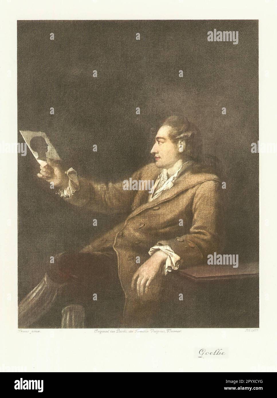 Johann Wolfgang von Goethe (1749-1832), poète allemand. Peinture de Kraus. Photo: Heliogravure, Corpus Imaginum, Collection Hanfstaengl. [traduction automatique] Banque D'Images