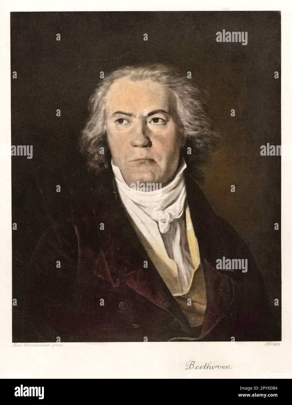 Ludwig van Beethoven (1770-1827), compositeur allemand. Peinture de Ferdinand Georg Waldmüller. Photo: Heliogravure, Corpus Imaginum, Collection Hanfstaengl. [traduction automatique] Banque D'Images