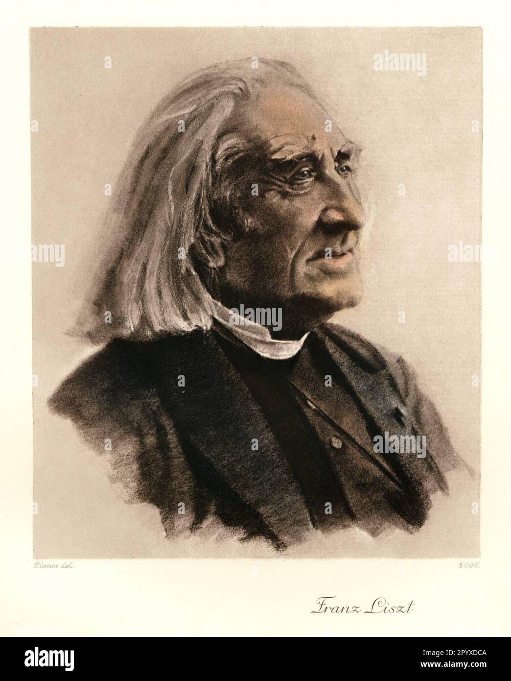 Franz von Liszt (1811-1886), compositeur et pianiste hongrois. Dessin par Clauss. Photo: Heliogravure, Corpus Imaginum, Collection Hanfstaengl. [traduction automatique] Banque D'Images