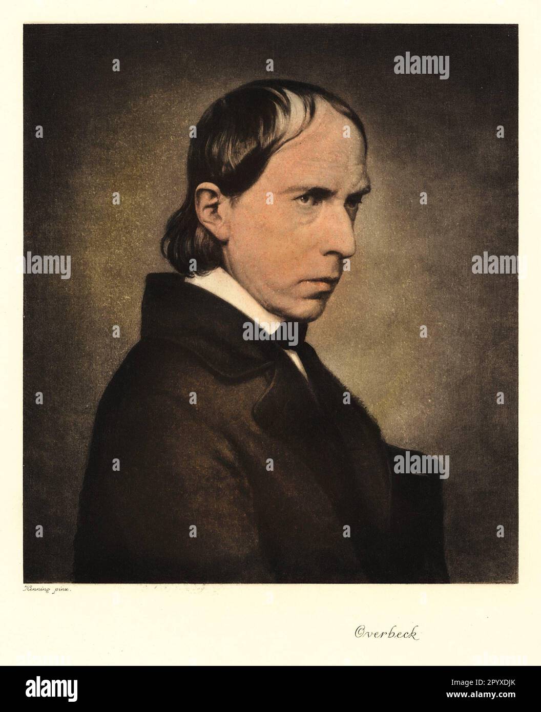 Johann Friedrich Overbeck (1789-1869), peintre allemand. Peinture par A. Henning. Photo: Heliogravure, Corpus Imaginum, Collection Hanfstaengl. [traduction automatique] Banque D'Images