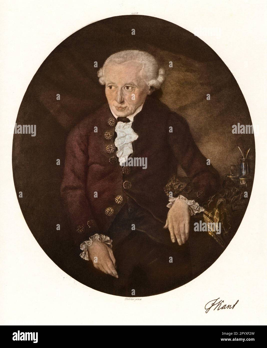Emmanuel Kant (1724-1804), philosophe allemand. Peinture par Gottfried Döbler. Photo: Heliogravure, Corpus Imaginum, Collection Hanfstaengl. [traduction automatique] Banque D'Images