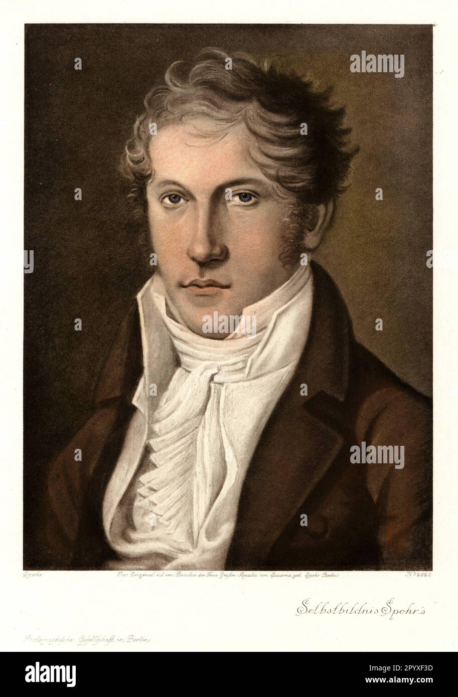 Louis Spohr (1784-1859), compositeur, violoniste et chef d'orchestre allemand. Autoportrait. Photo: Heliogravure, Corpus Imaginum, Collection Hanfstaengl. [traduction automatique] Banque D'Images