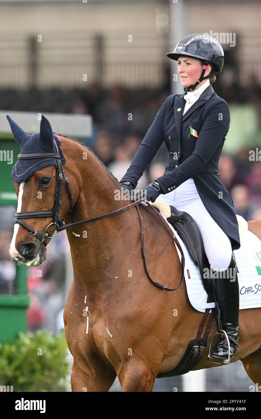 Badminton Estate, Gloucestershire, Royaume-Uni. 5th mai 2023. 2023 épreuves d'équitation de Badminton jour 2; Susie Berry d'Irlande à cheval Ringwood LB pendant l'épreuve de dressage le jour 2 des épreuves d'équitation de Badminton 2023 crédit: Action plus Sports/Alamy Live News Banque D'Images