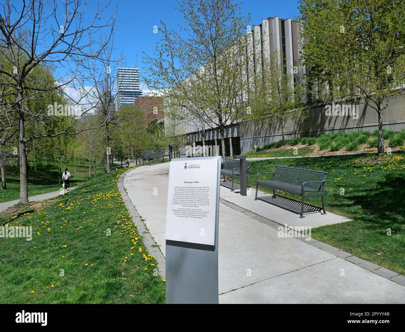 Promenade du philosophe à l'Université de Toronto, dans un cadre semblable à un parc Banque D'Images
