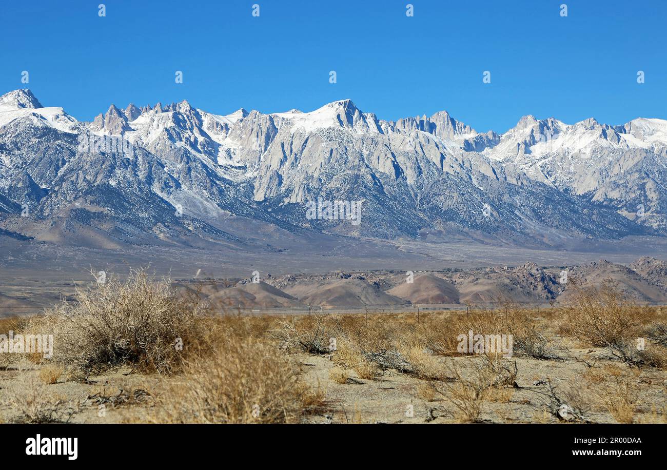 Sierra Nevada de Owens Valley, Californie Banque D'Images