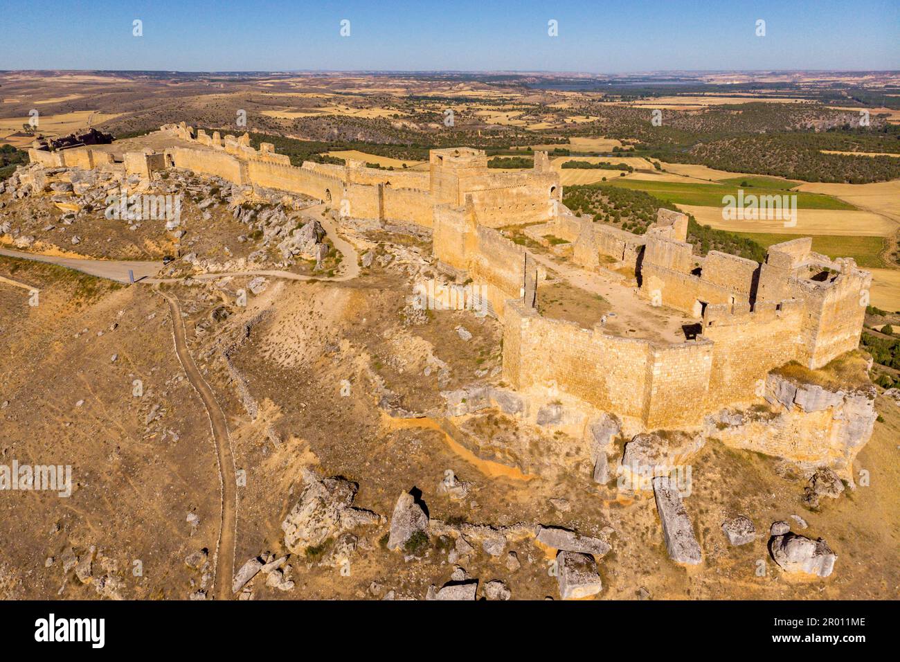 Castillo de Gormaz, Siglo X, Gormaz, Soria, Comunidad Autónoma de Castilla, Espagne, Europe Banque D'Images