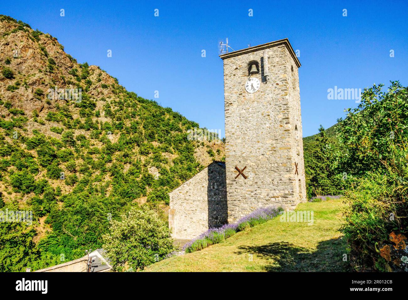 Village de Conat, réserve naturelle de Noedes, massif de Madres-Coronat, Rosillon, Pyrénées orientales, Banque D'Images