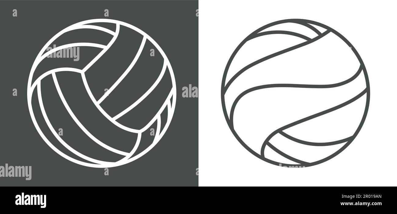 Icône d'illustration de vecteur de volley-ball, symbole, isolé, icônes de ballon de sport Illustration de Vecteur