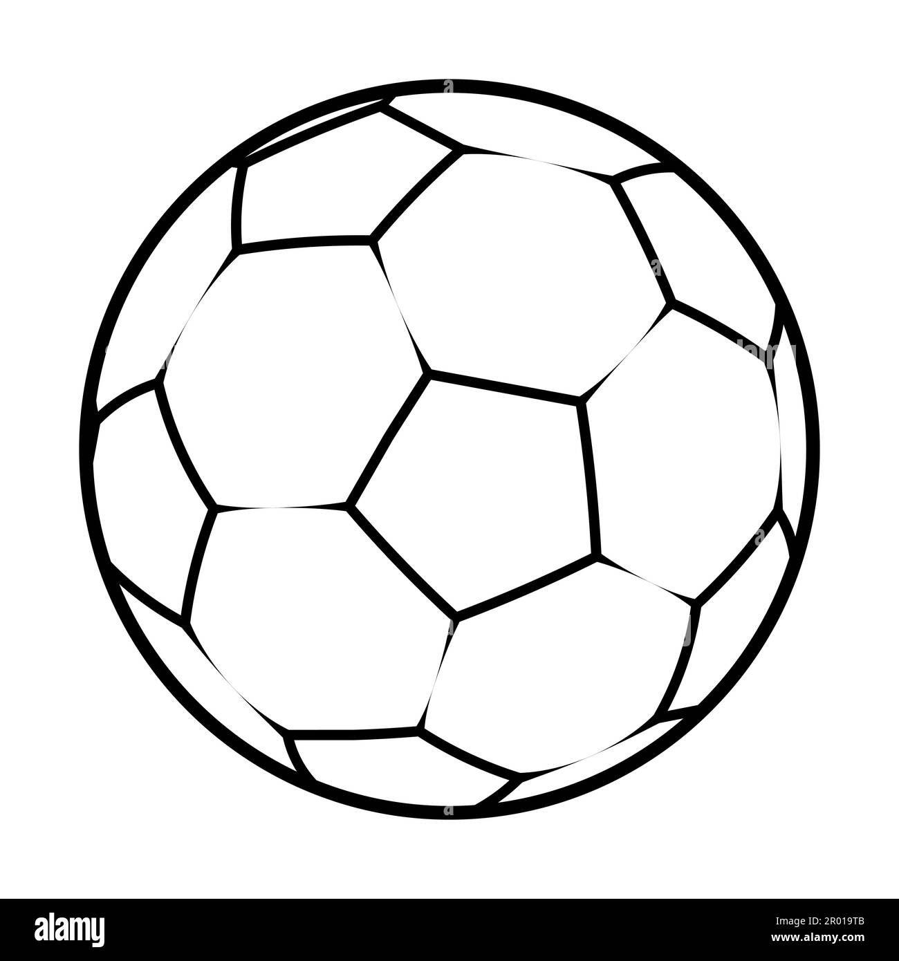 Icône de ballon de football ou de vecteur plat pour le sport Illustration de Vecteur