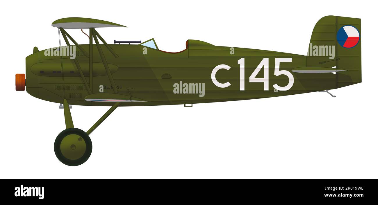 Avia Ba.33,26 de l'École d'aviation militaire Prostějov de l'Armée de l'Air tchécoslovaque, mai 1935 Banque D'Images