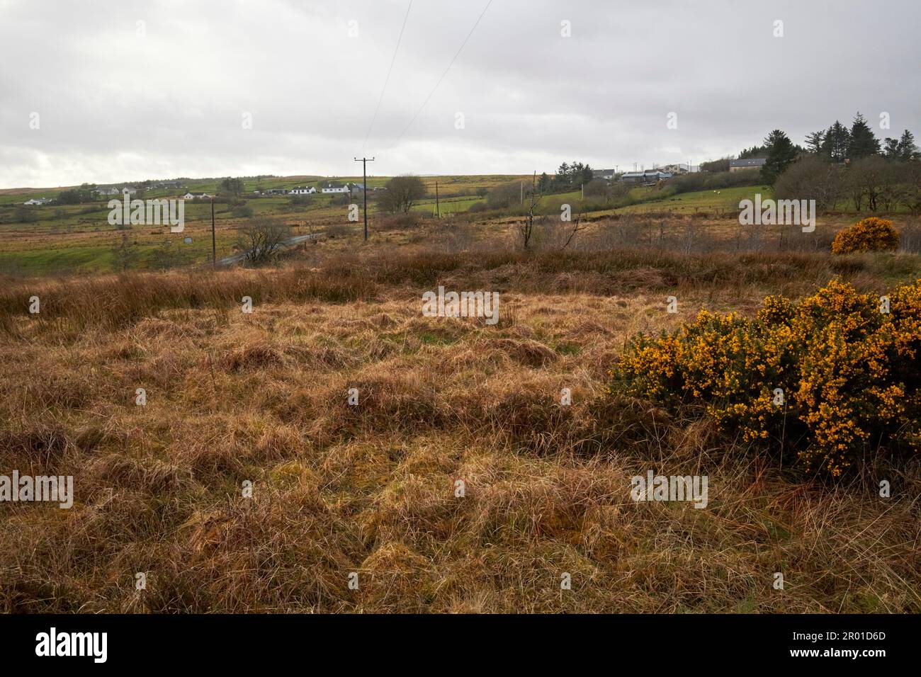 terre de boggy dans la région montagneuse du comté de donegal république d'irlande Banque D'Images