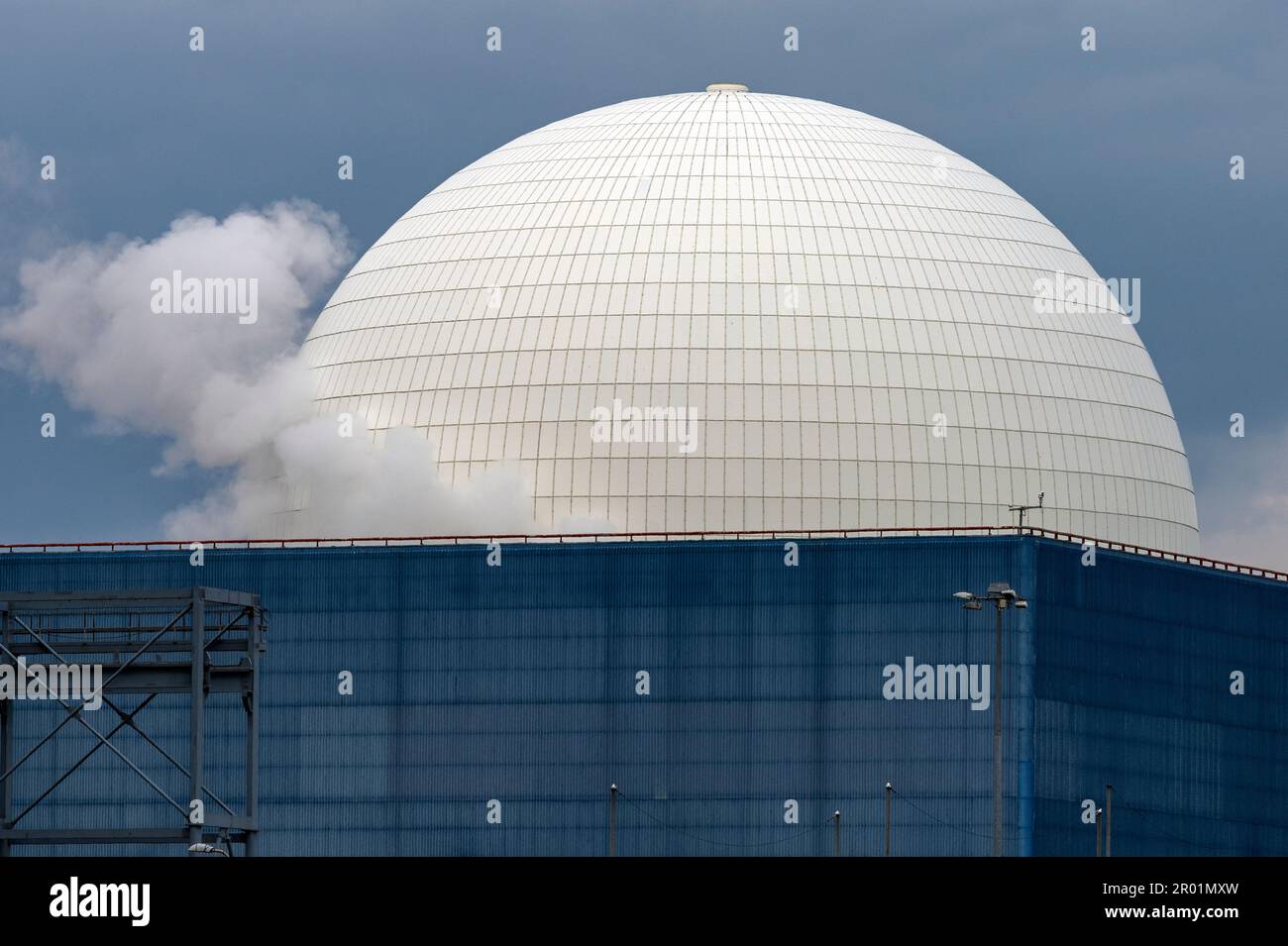 Centrale nucléaire Sizewell B, vapeur d'aération prête pour le redémarrage après la mise hors tension de maintenance Banque D'Images