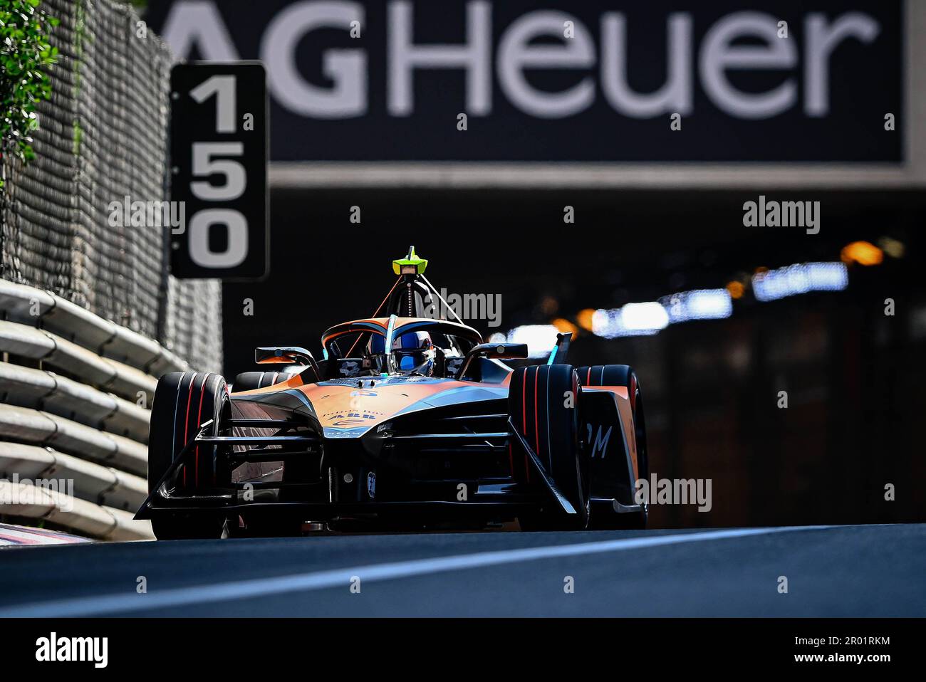Jake Hughes, NEOM McLaren Formula E Team, e-4ORCE 04 pendant la Formule E Round 9, Monaco. , . E-Prix in, . (Photo de Sam Bagnall/Motorsport Images/Sipa USA) crédit: SIPA USA/Alay Live News crédit: SIPA USA/Alay Live News Banque D'Images