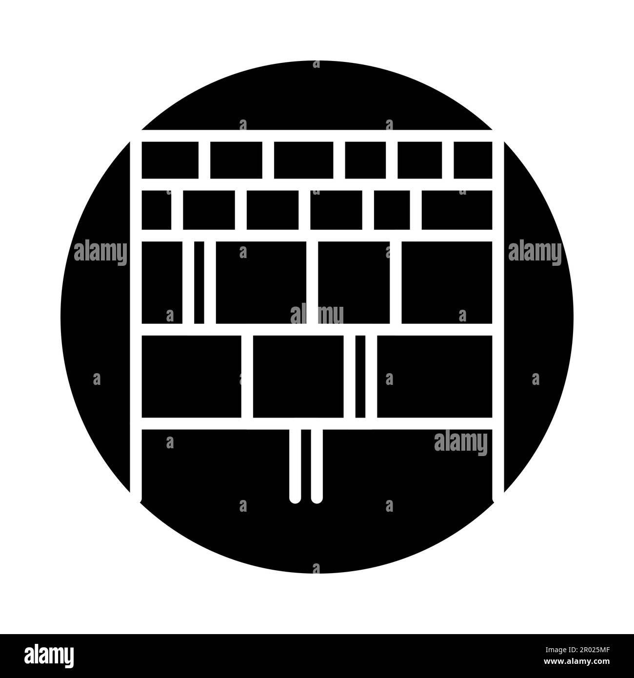 Mur occidental en Israël, icône de couleur de ligne de Jérusalem. Elément vectoriel isolé. Pictogramme de contour pour la page Web, l'application mobile, la promotion Illustration de Vecteur