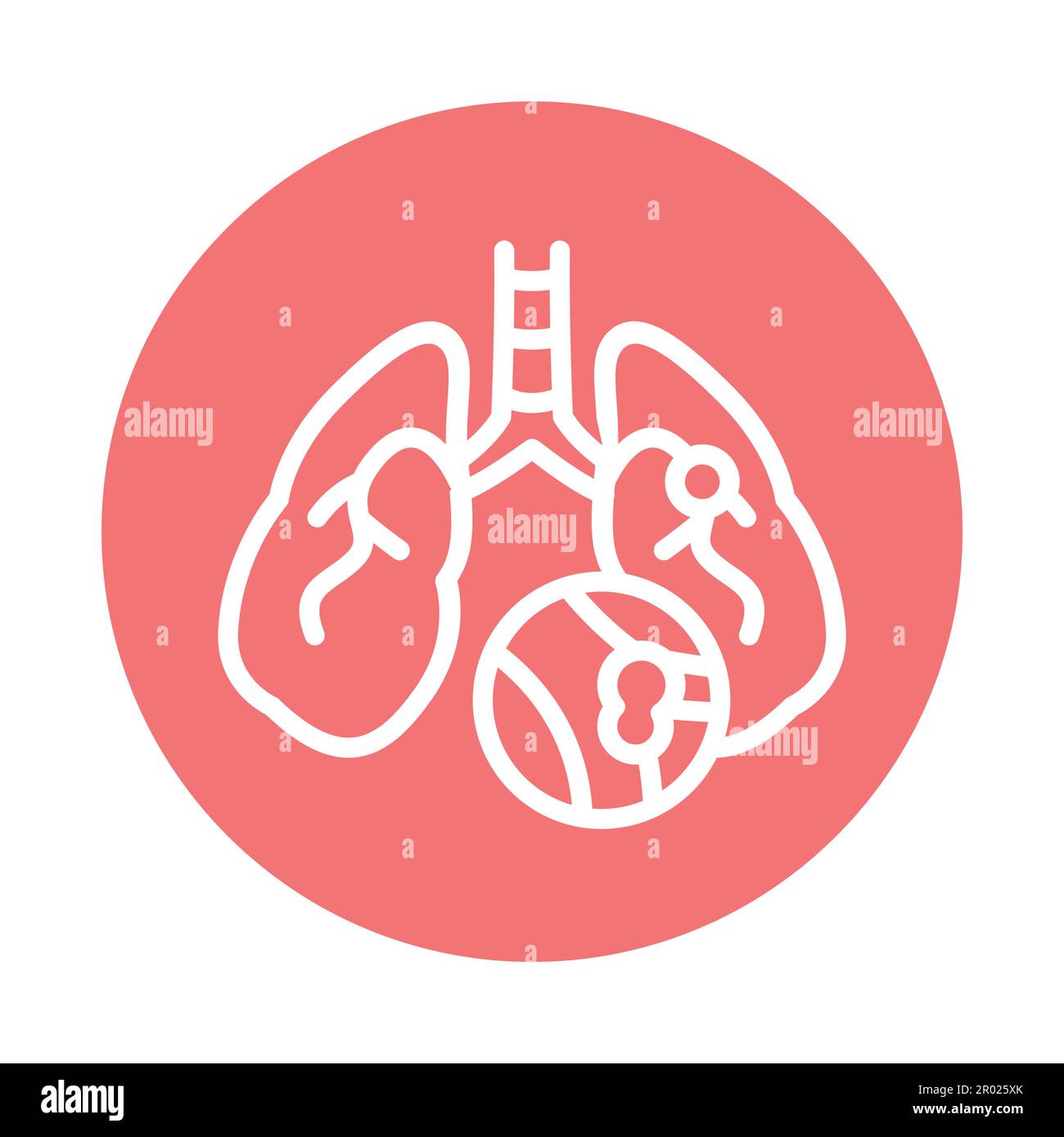 Icône de ligne de couleur d'embolie pulmonaire. Elément vectoriel isolé. Pictogramme de contour pour la page Web, l'application mobile, la promotion Illustration de Vecteur