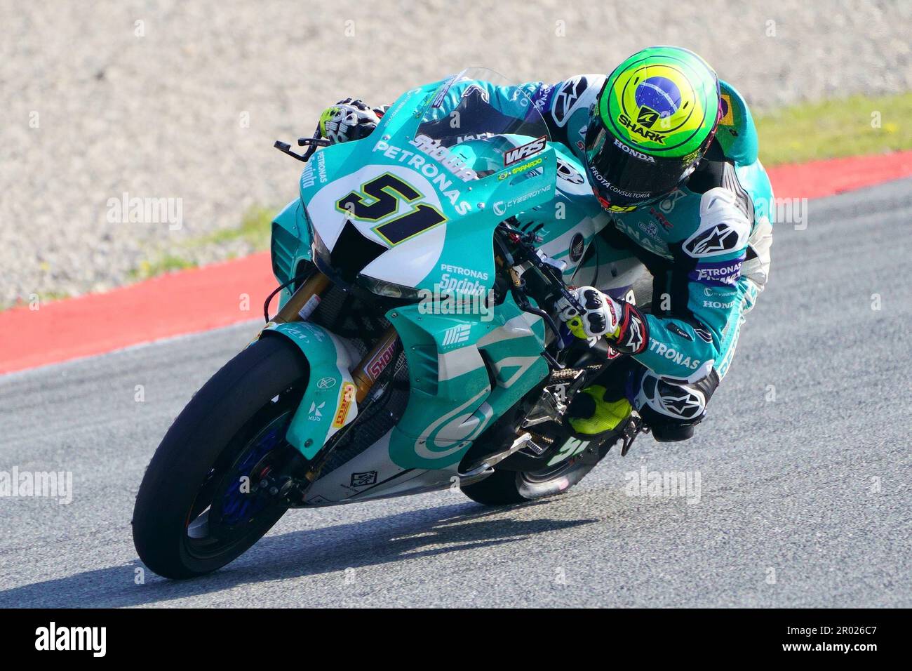 6th mai 2023: Circuit de Barcelone, Catalunya, Barcelone, Espagne: FIM World Superbike Championship Barcelona 2023: Libre pratique, Eric Granado, Petronas Mie Racing Honda Team Rider Honda Honda CBR1000 RR-R. Banque D'Images