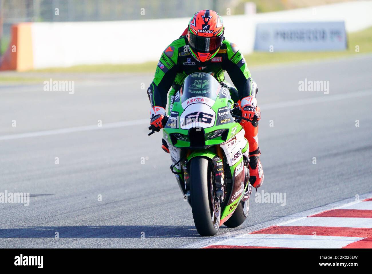 6th mai 2023: Circuit de Barcelone, Catalunya, Barcelone, Espagne: FIM World Superbike Championship Barcelona 2023: Libre pratique, Tom Sykes, Kawasaki Pucetti Racing rider Kawasaki ZX-10RR Banque D'Images