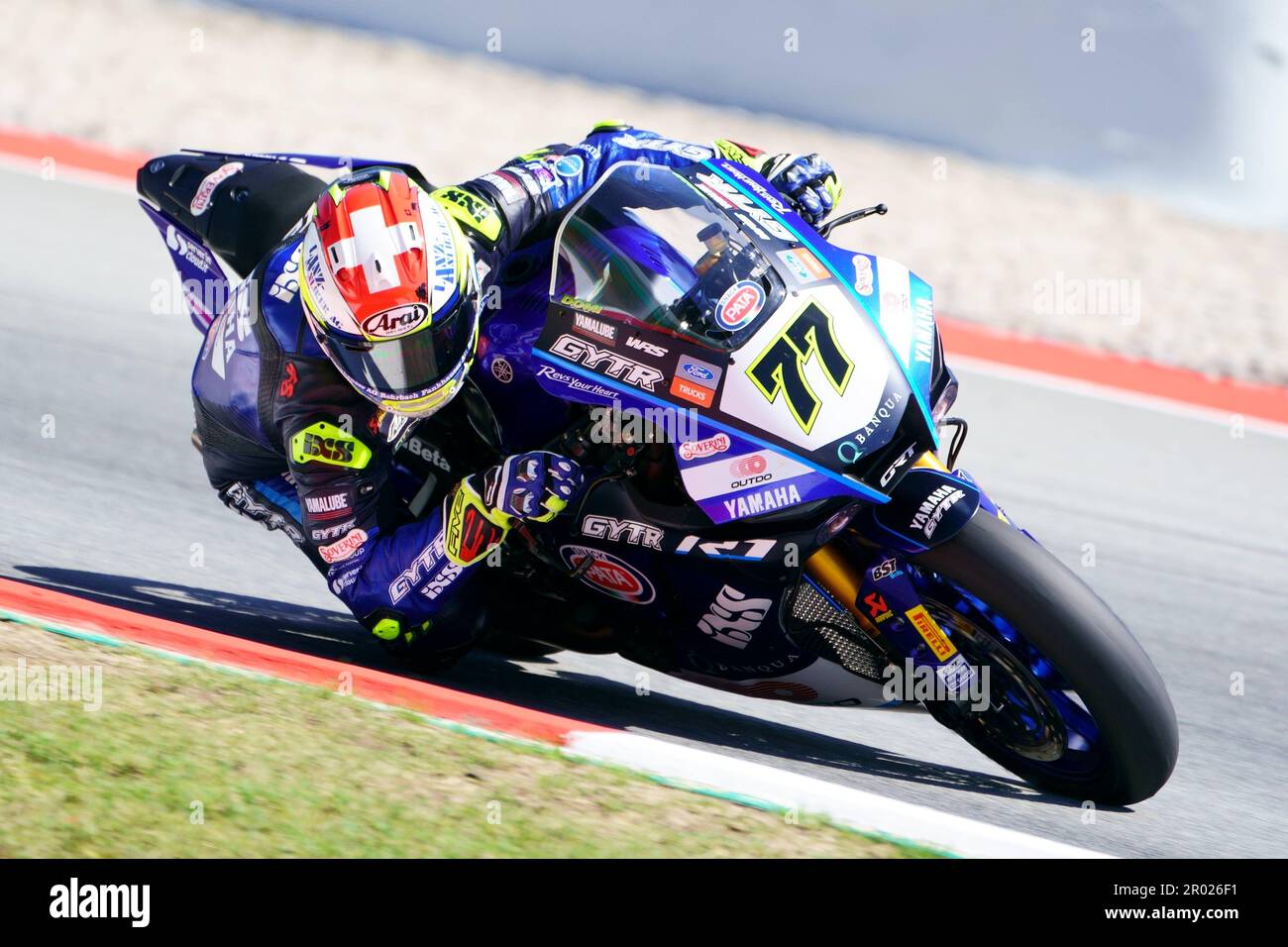 6th Mai 2023: Circuit de Barcelone, Catalunya, Barcelone, Espagne: FIM World Superbike Championship Barcelona 2023: Superpole, Dominique Aegerter, GYTR GRT Yamaha WorldSBK Team Rider Yamaha YZF R1 Banque D'Images